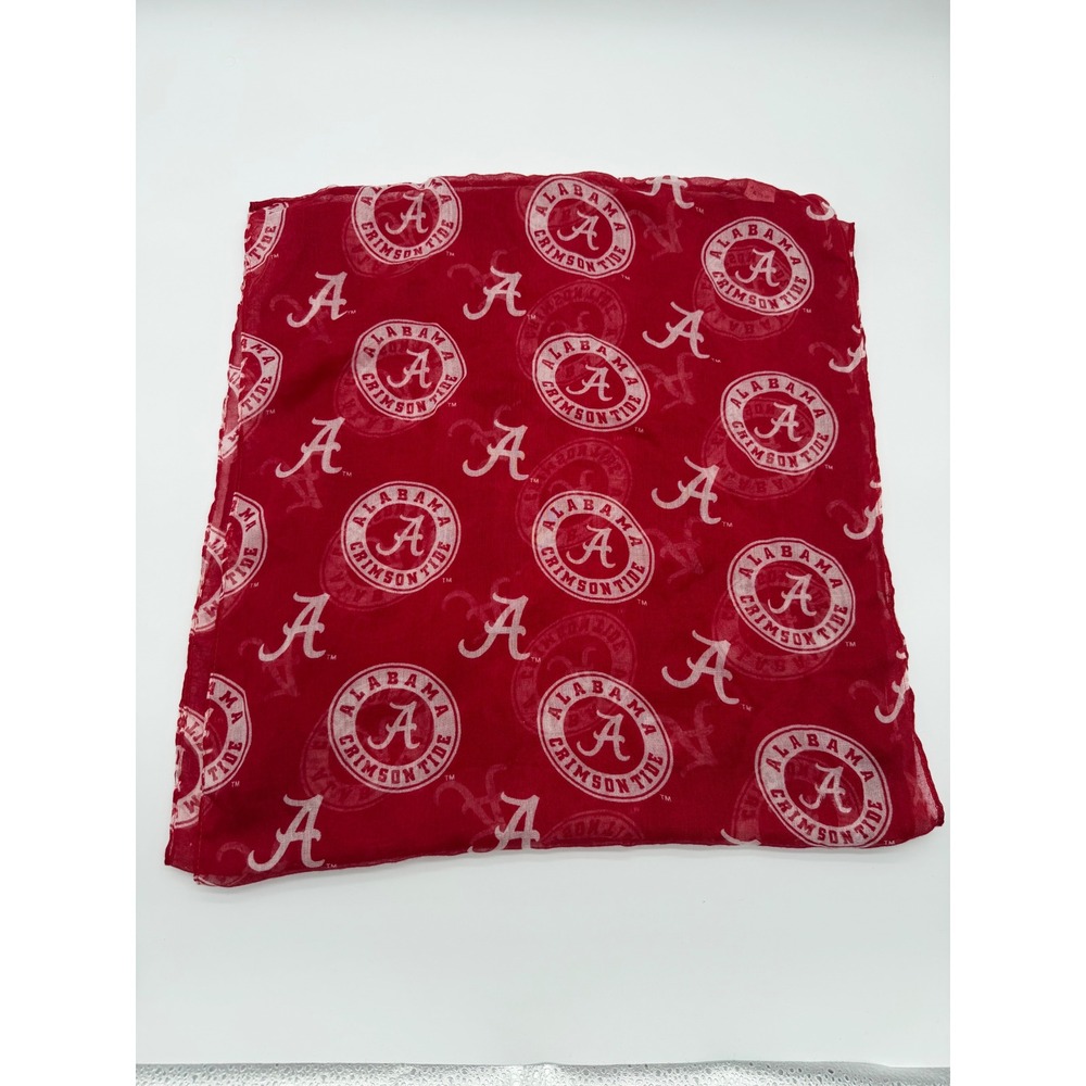 Alabama Crimson Tide NCAA Red White Logo Infinity Scarf Lightweight Fan Gear